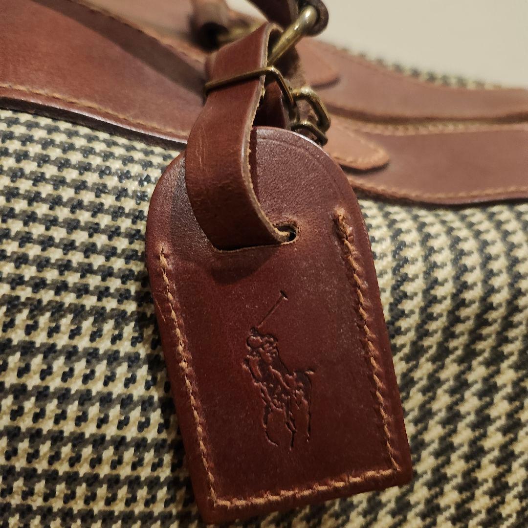 【希少モデル・美品】ポロラルフローレン 特大ボストンバッグ 2way タグ付 茶