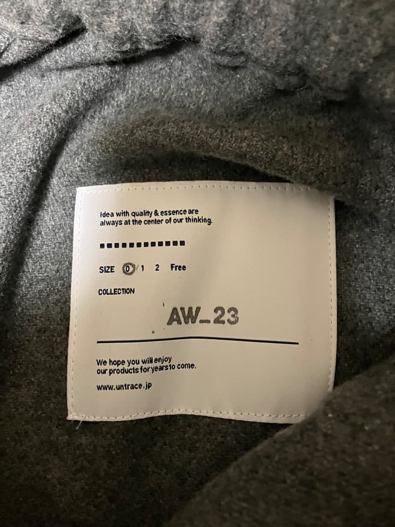 UNTRACE 23AW メルトンパンツ