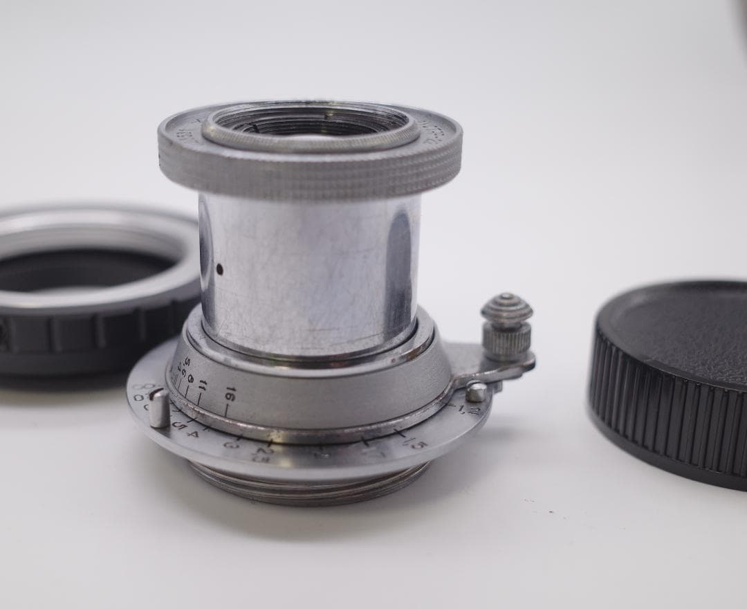 52　希少【RED P】　沈胴式オールドレンズ インダスター22　L39