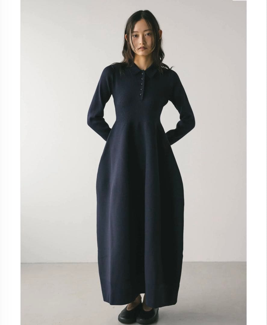 スタイルミキサー　フォルムポロニットワンピース