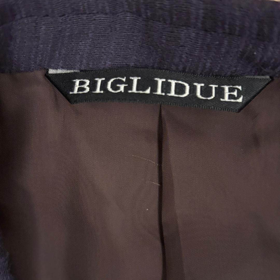 美品 BIGLIDUE ビリドゥーエ パープル セットアップ スーツ 44メンズ