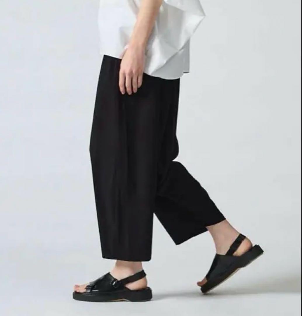 【美品】mizuiro ind ポリレーヨンイージーサルエルパンツ 2/ブラック