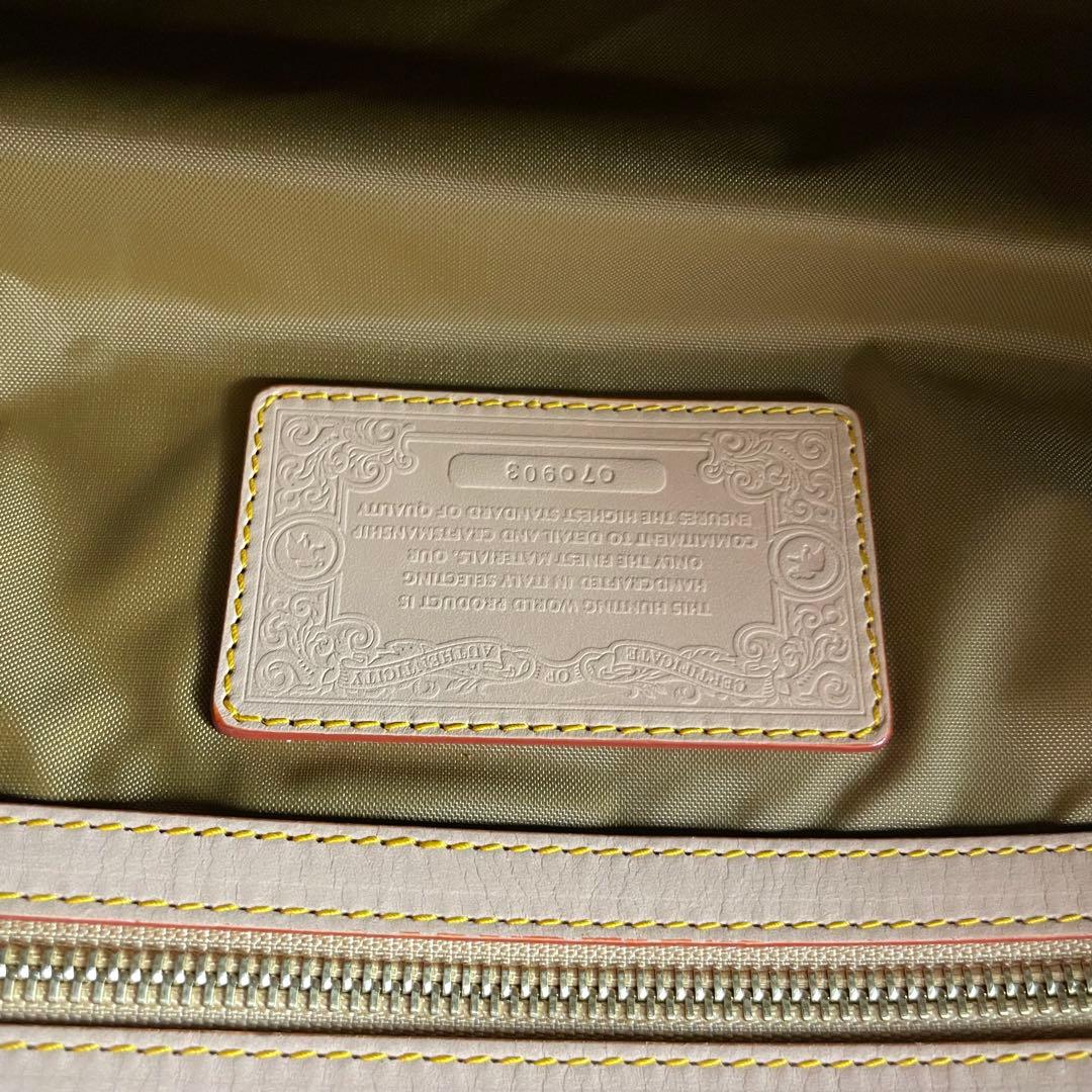 未使用級✨ ハンティングワールド ボストンバッグ バチューレザー ブラック系