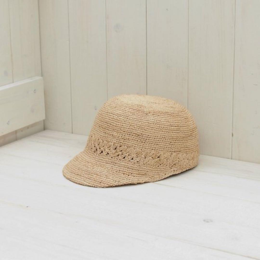 キャップ風麦わら帽子