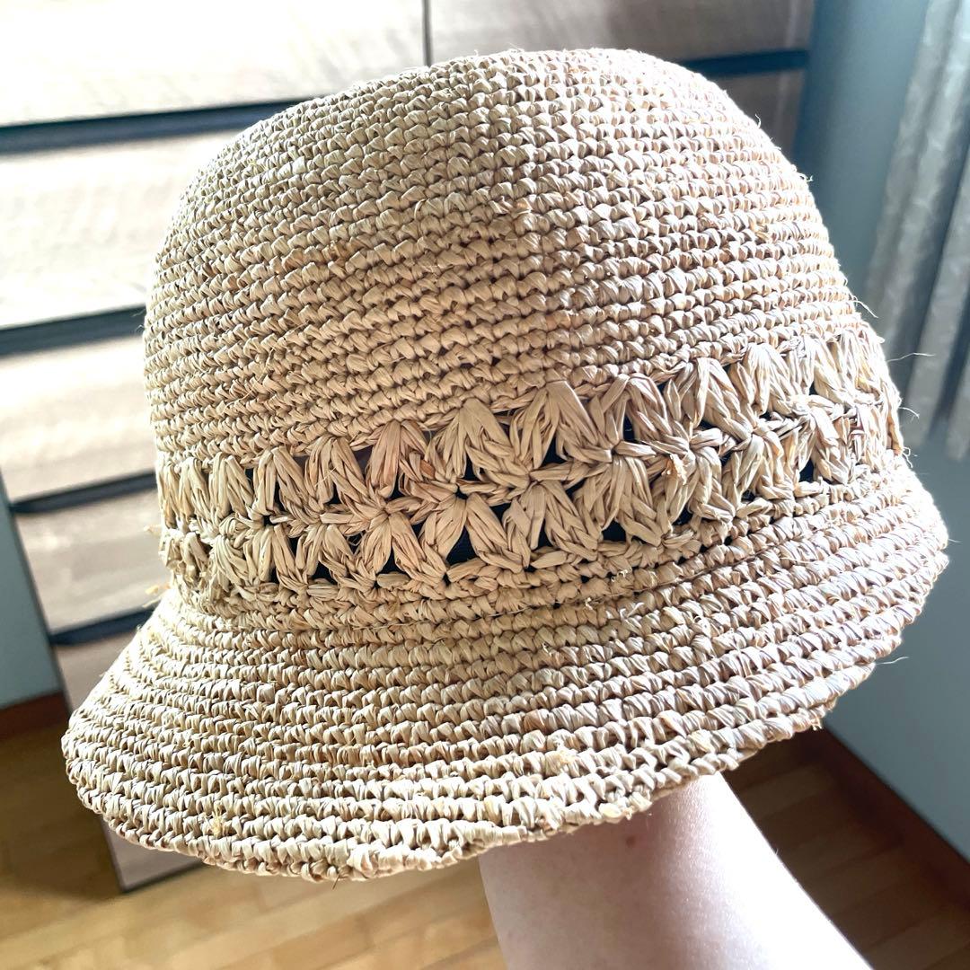 キャップ風麦わら帽子