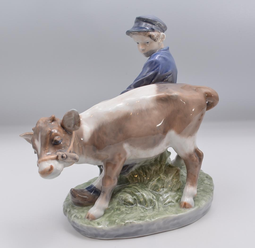 子牛を連れた少年　＃772　★ロイヤルコペンハーゲン　デンマーク　ヴィンテージ