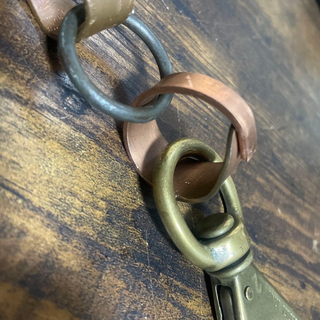 【超希少】1900s ウォレットチェーン　フランス製 真鍮アンティークビンテージ