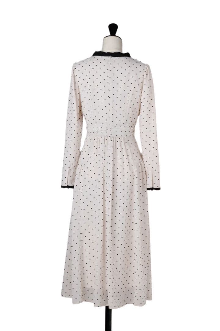 ワンピース herlipto Heart Dot Bow Tie Chiffon Dress