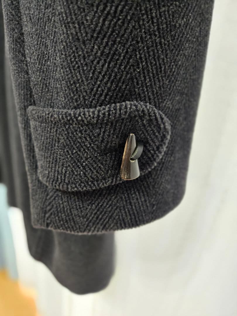 Gloverall ダッフルコート90s ダークグレーヘリンボーンウール