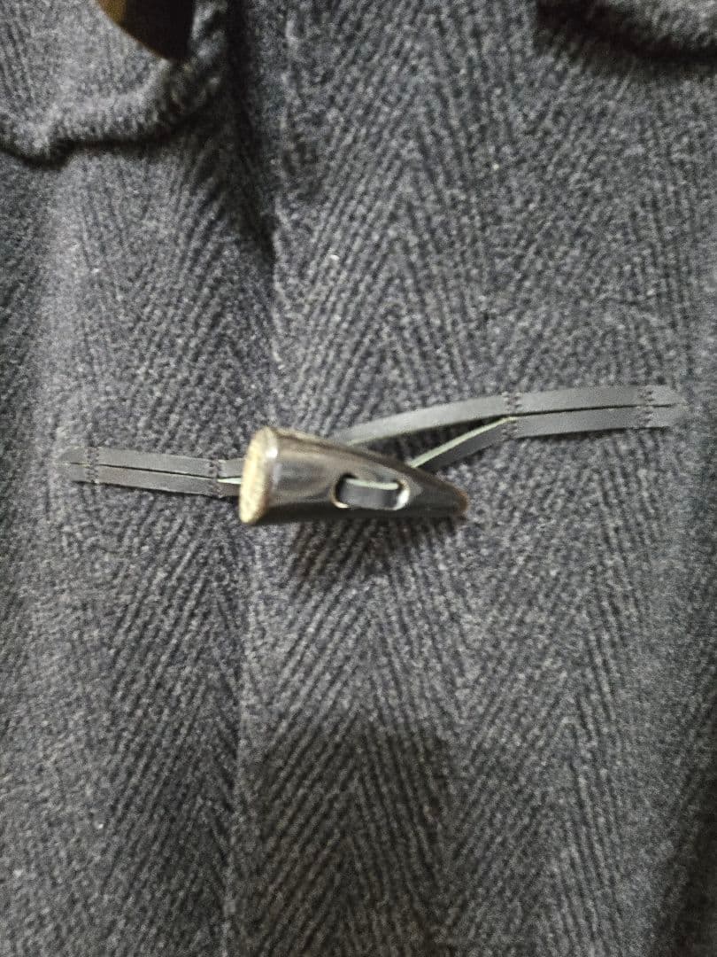 Gloverall ダッフルコート90s ダークグレーヘリンボーンウール