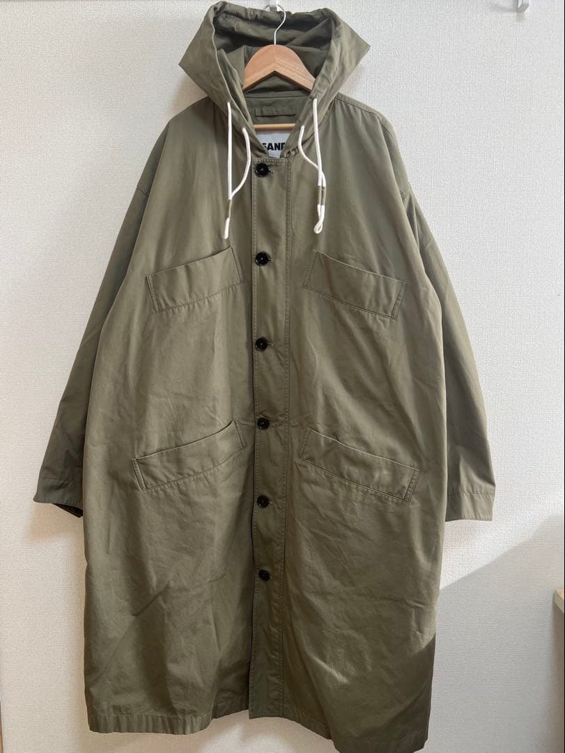 JIL SANDER ジルサンダー　ミリタリーコート　フーデッド　モッズコート