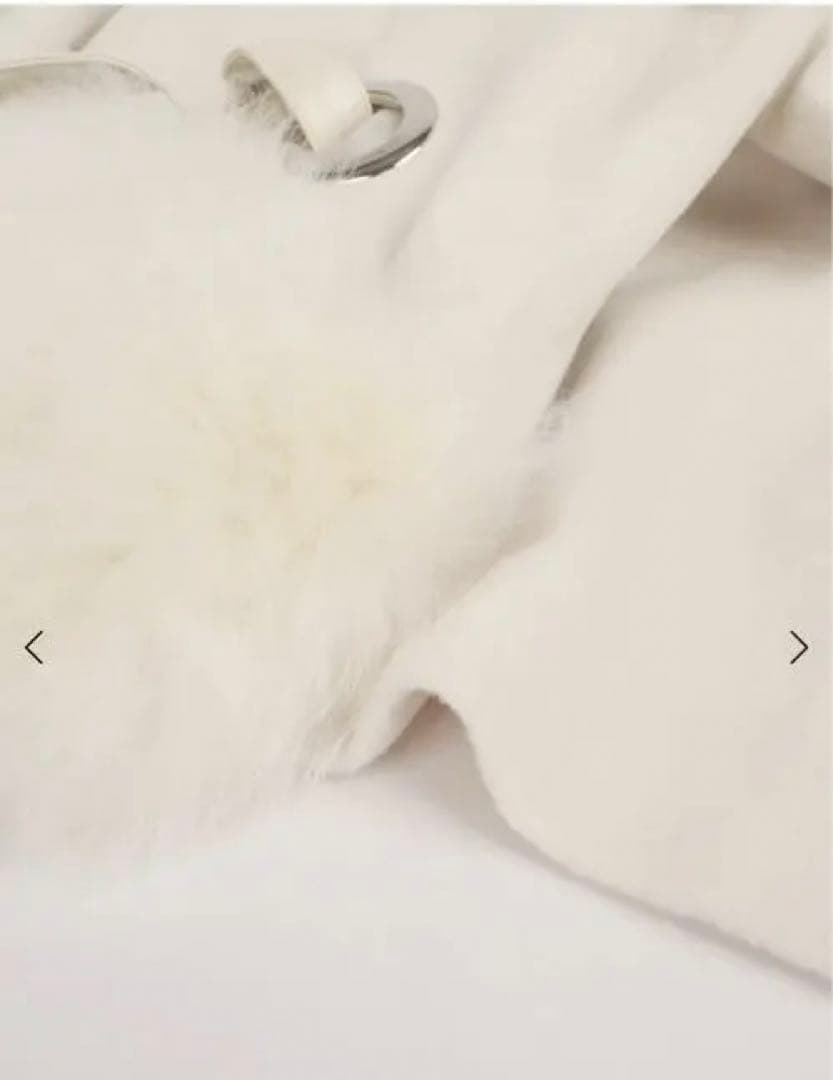 新品 FENNEL フォックスファーアクセントコート　ホワイト