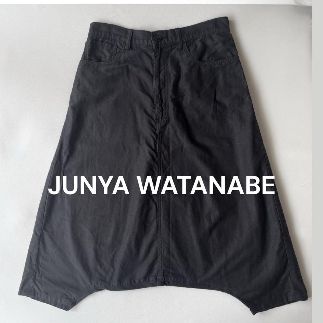 希少　コムデギャルソン ジュンヤワタナベ サルエルパンツ S コットンリネン 黒