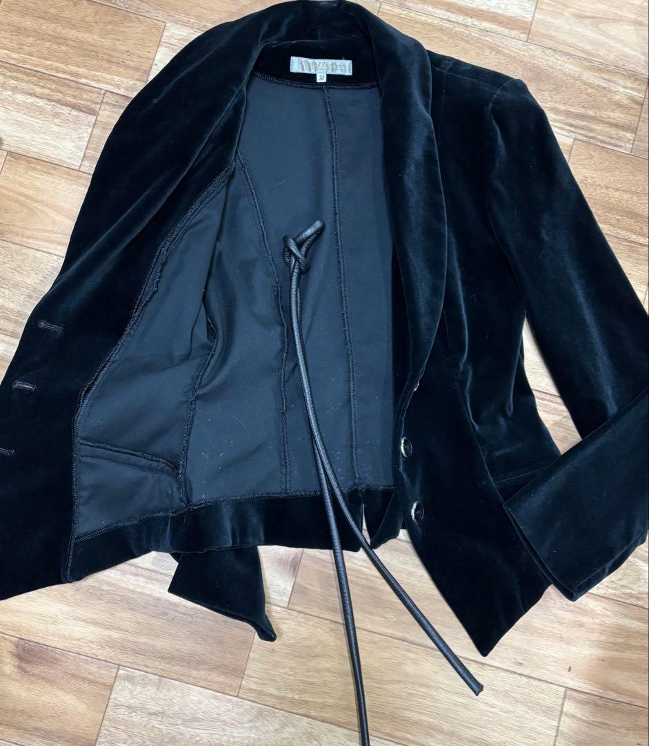 chantal thomass シャンタルトーマス　ベロアジャケットレザーベルト