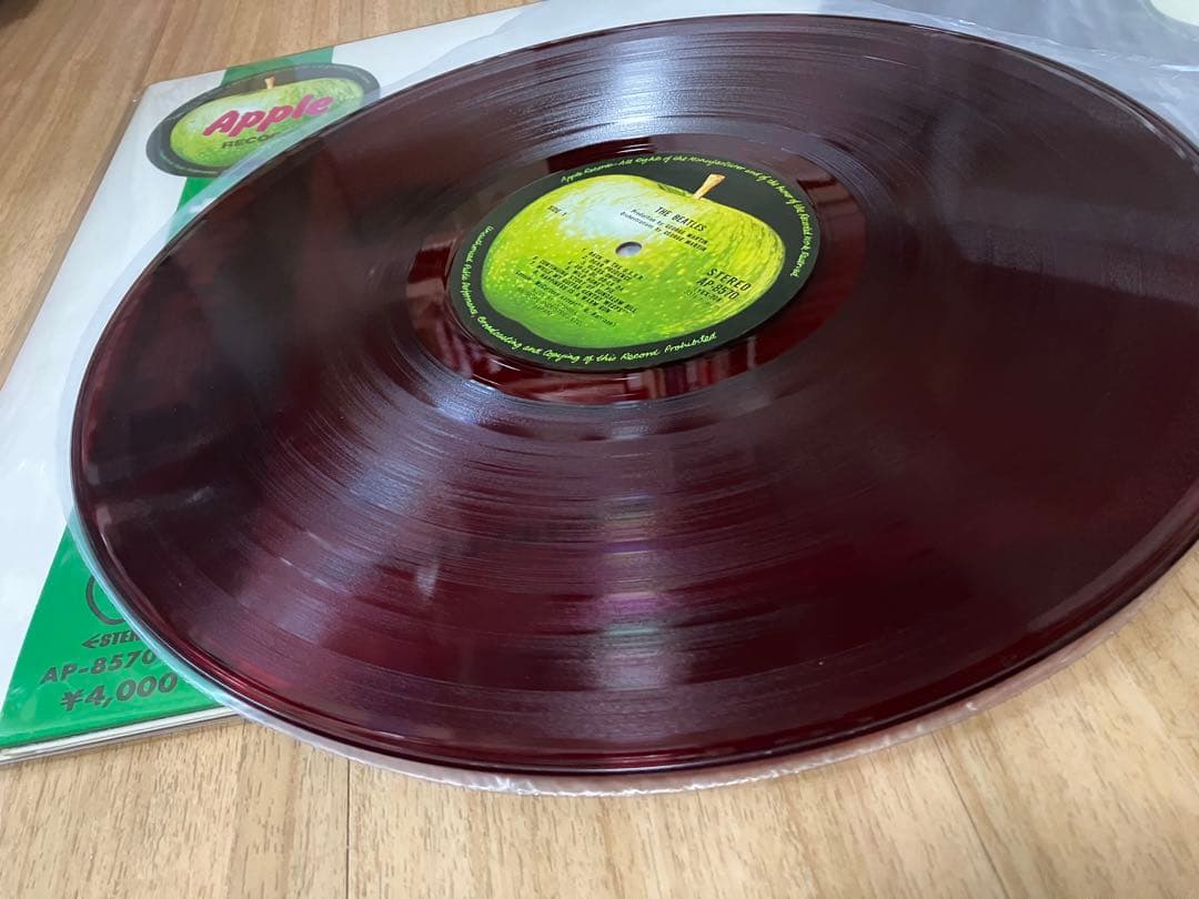 本物の特典付き　綺麗目な帯付きホワイトアルバム　ビートルズ 赤盤