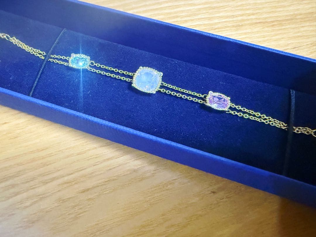 【美品】SWAROVSKI Rosette pink Braceletクリスタル