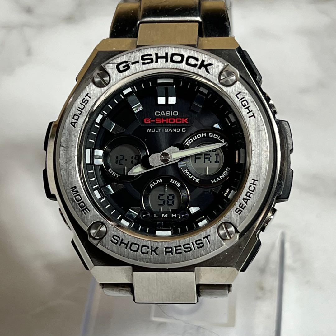 稼働品 G-SHOCK GST-W310D メンズ腕時計 シルバー 黒 メタル