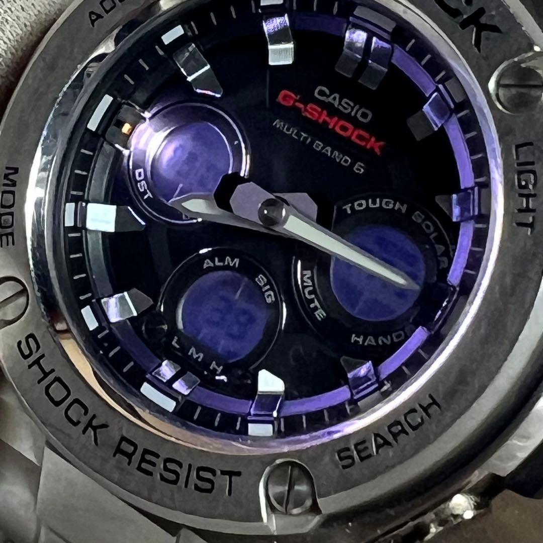 稼働品 G-SHOCK GST-W310D メンズ腕時計 シルバー 黒 メタル