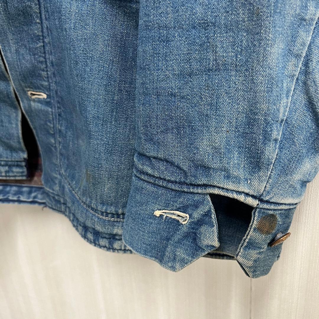 【vintage】 60s~70s ブランケット デニム カバーオール 36