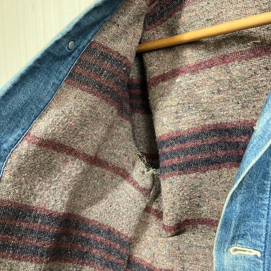【vintage】 60s~70s ブランケット デニム カバーオール 36