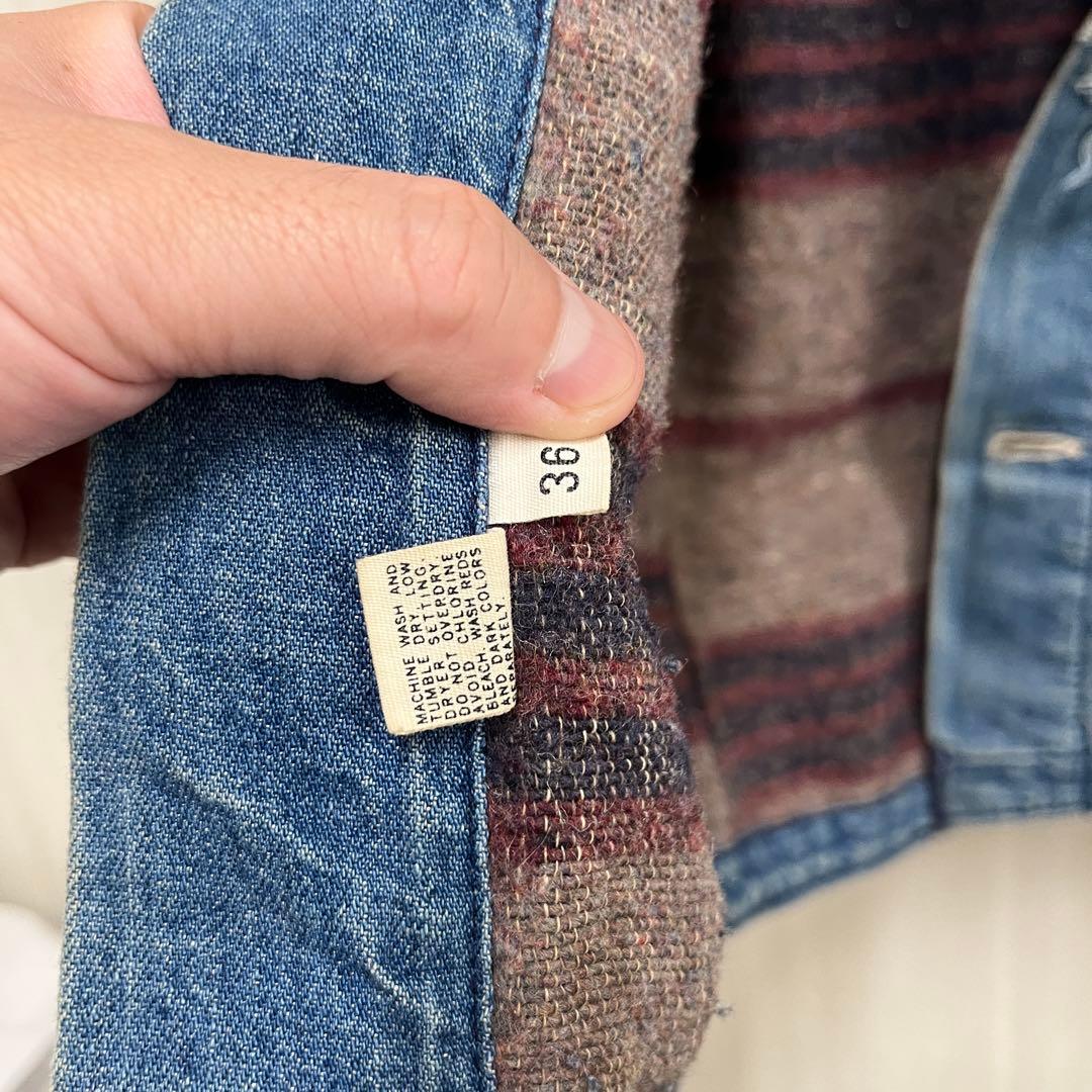 【vintage】 60s~70s ブランケット デニム カバーオール 36