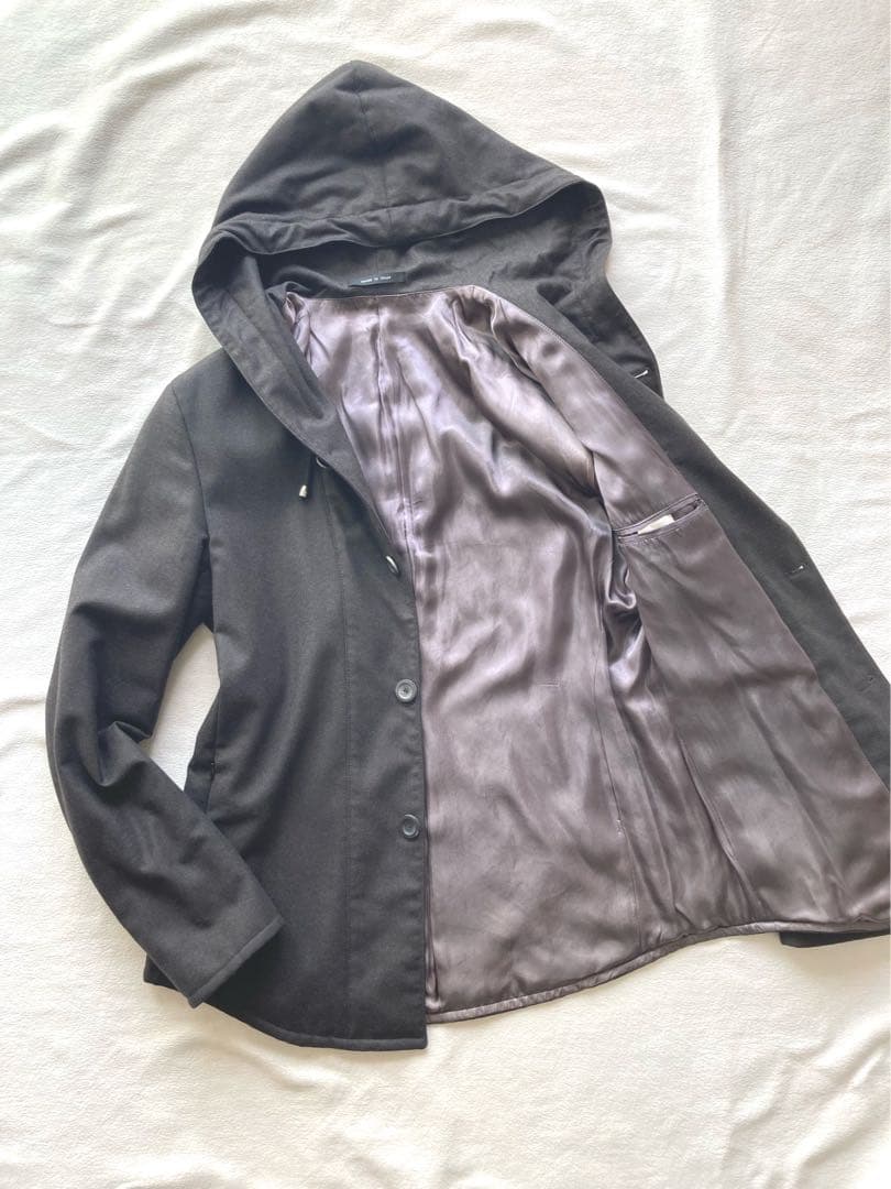 エンポリオアルマーニ　フード付・ジャケット　チャコールグレー　48 美品　伊製