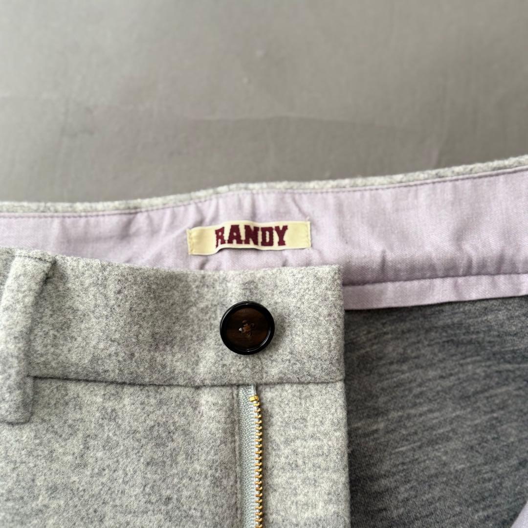 新品未使用品 RANDY Paul メルトンスラックス size2 ライトグレー