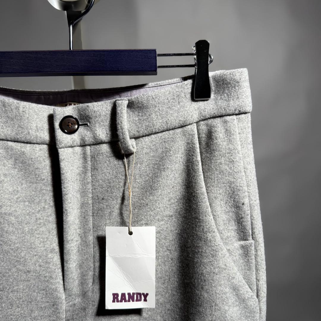 新品未使用品 RANDY Paul メルトンスラックス size2 ライトグレー
