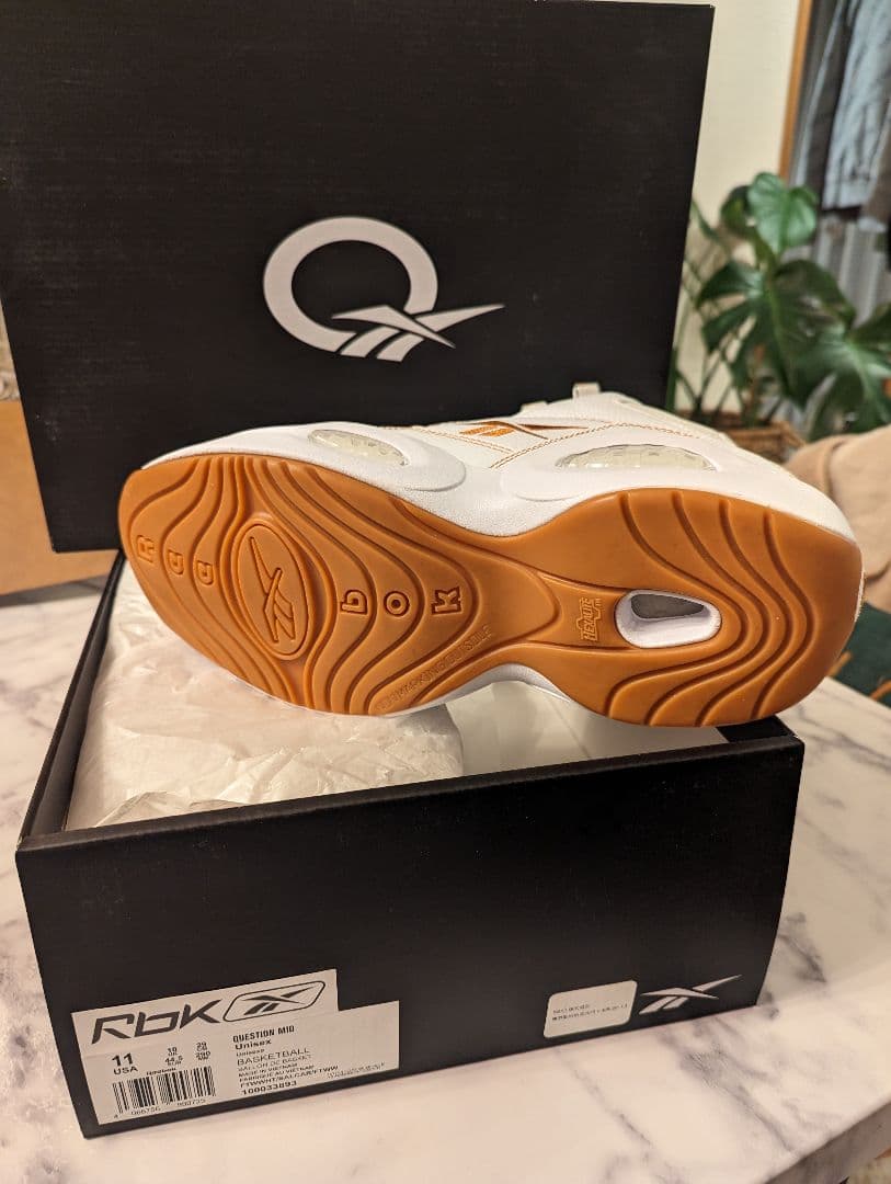 リーボックQUESTION MID size11(29cm)小さめ