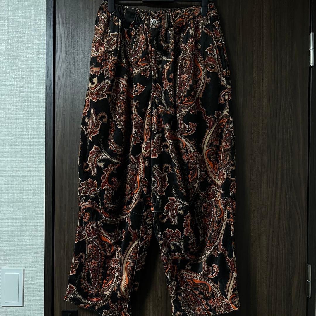 TIGHTBOOTH タイトブース ペイズリー ベロア スラックス パンツ