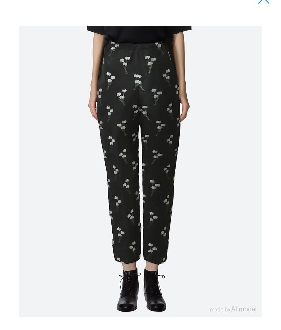 LOEFF ロエフ　ワタスゲ ジャカードクロップドパンツ