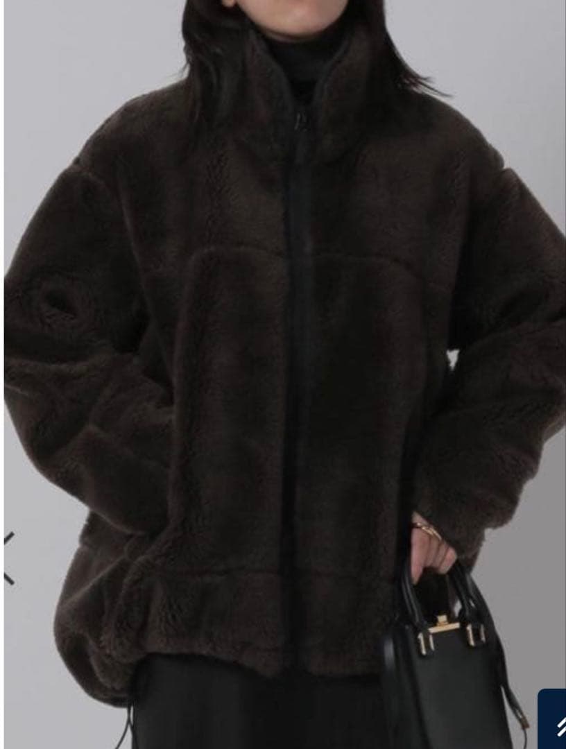 chaos ウールボアブルゾン　チョコ