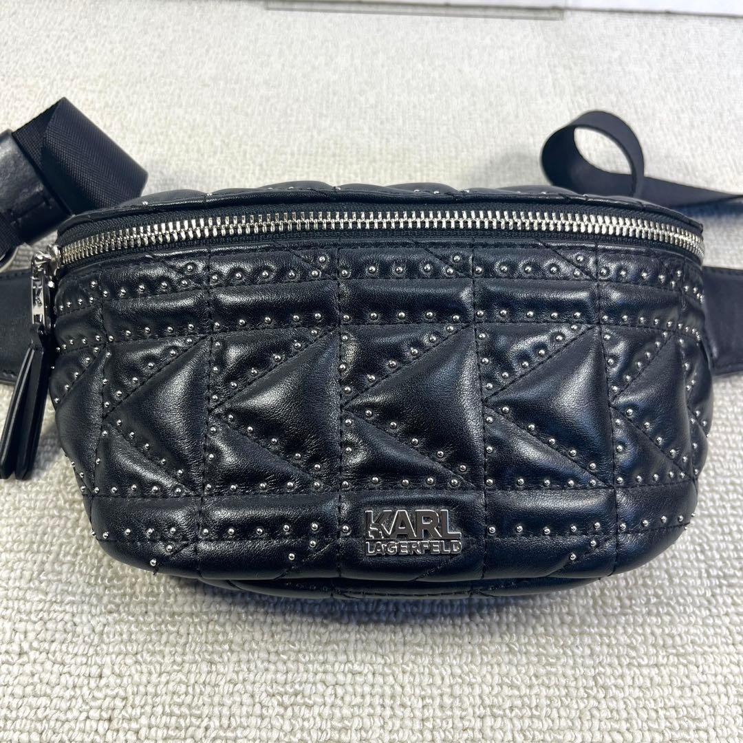 バッグ 00s Karl Lagerfeld body bag studs bk Y2K