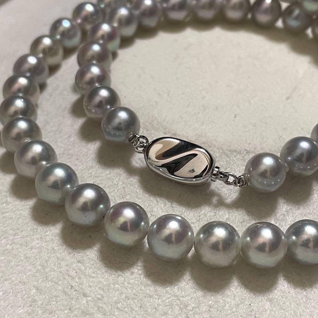 にに 【テリ強✨大珠】 あこや本真珠 ネックレス 7.5-8.0 パール