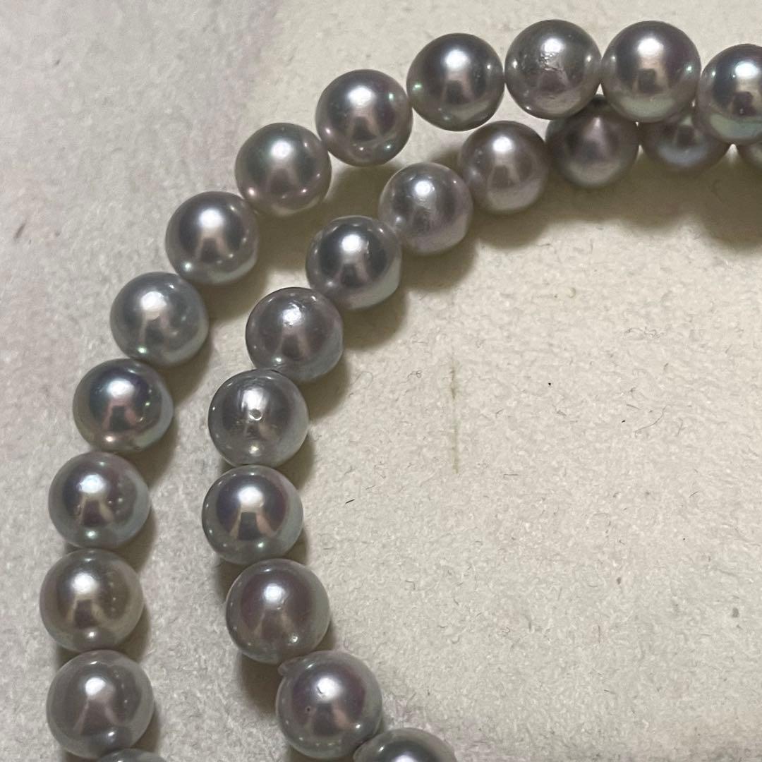 にに 【テリ強✨大珠】 あこや本真珠 ネックレス 7.5-8.0 パール