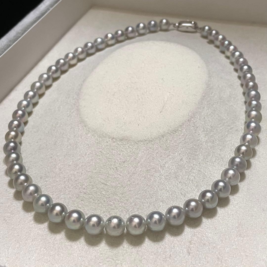 にに 【テリ強✨大珠】 あこや本真珠 ネックレス 7.5-8.0 パール