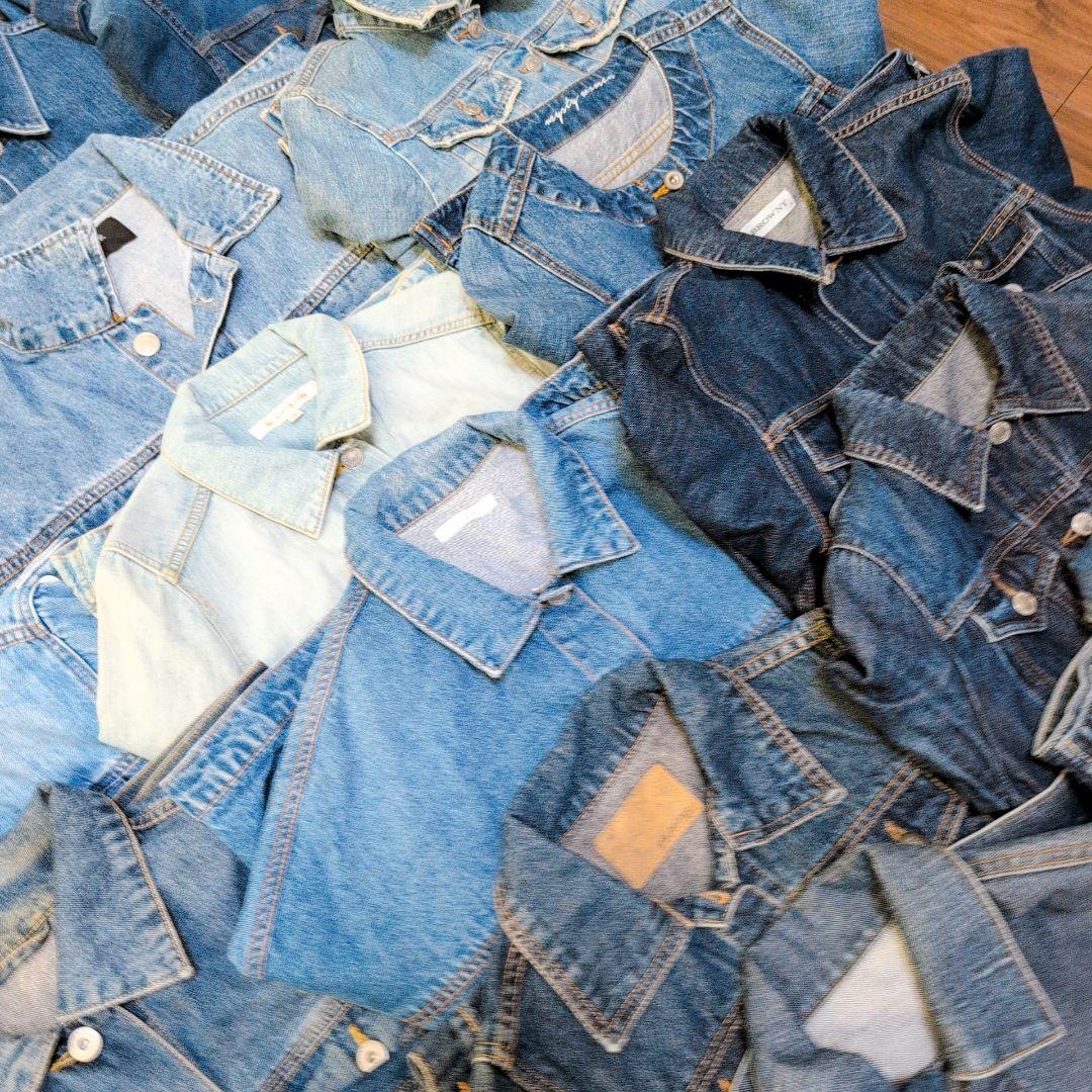 専用Ｇジャン デニムジャケット35着まとめ売り リメイク素材 ハンドメイドリペア