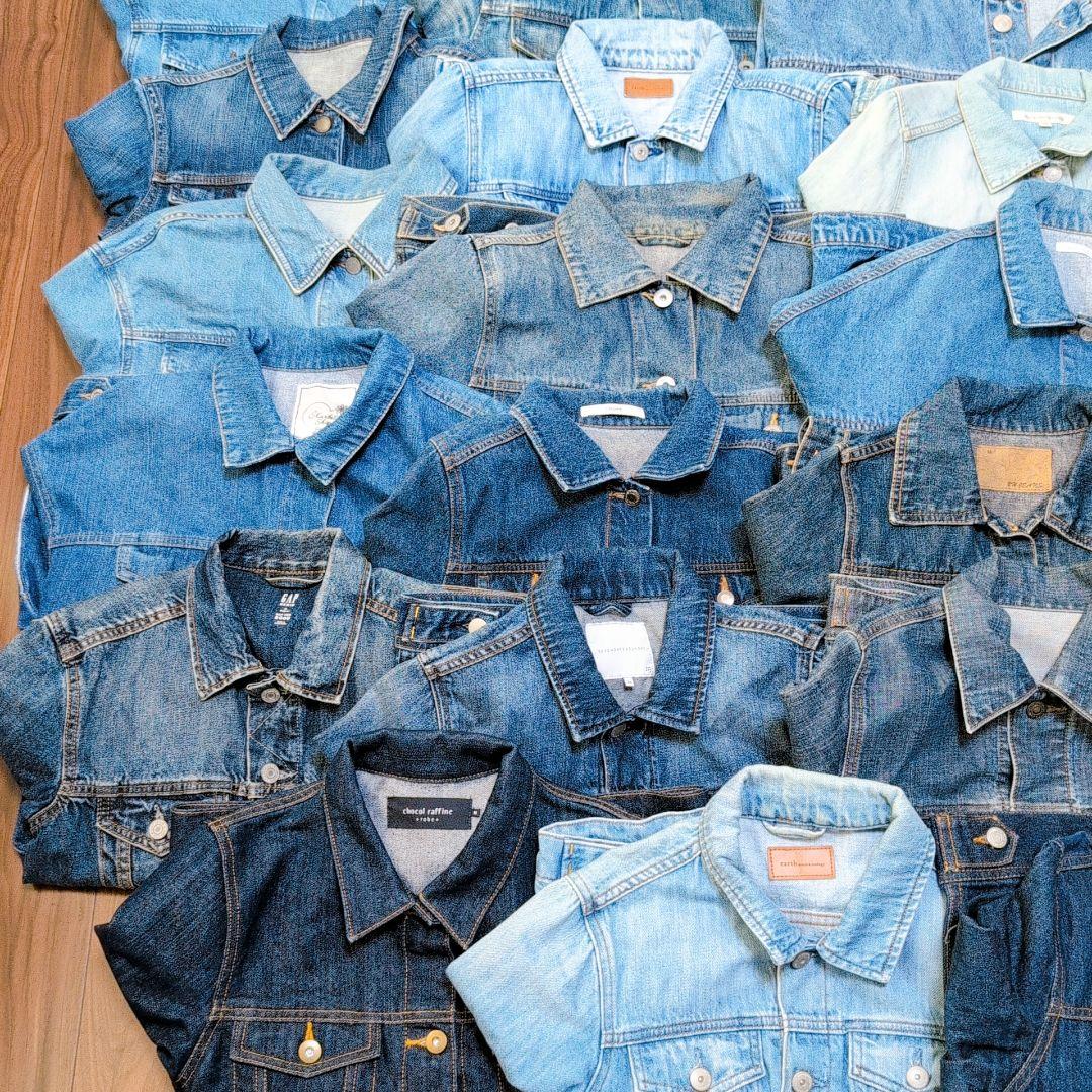 専用Ｇジャン デニムジャケット35着まとめ売り リメイク素材 ハンドメイドリペア