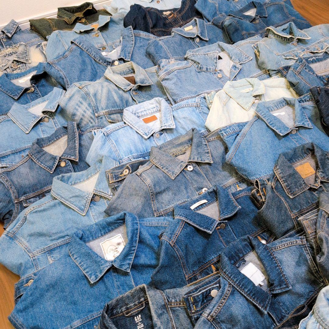 専用Ｇジャン デニムジャケット35着まとめ売り リメイク素材 ハンドメイドリペア