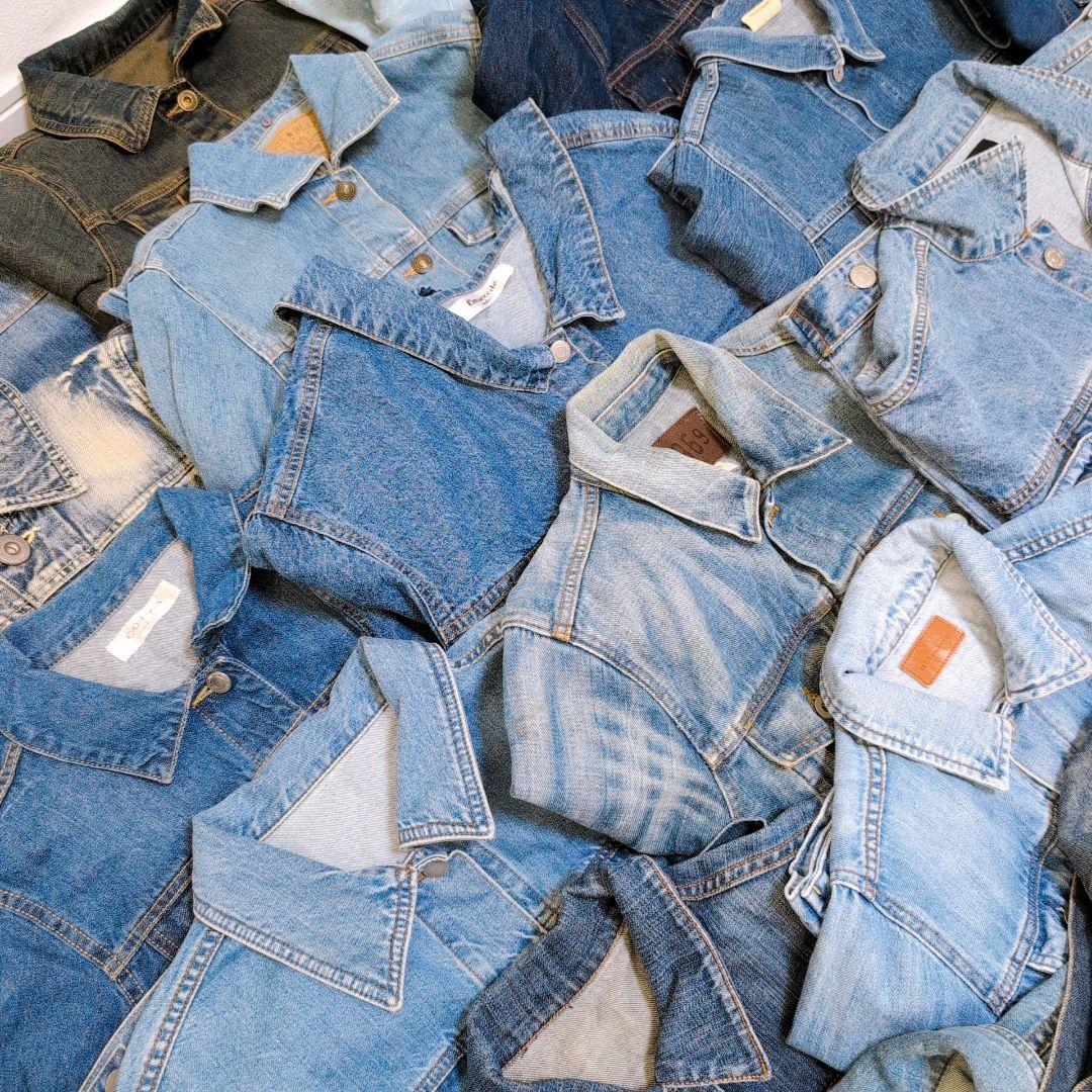 専用Ｇジャン デニムジャケット35着まとめ売り リメイク素材 ハンドメイドリペア