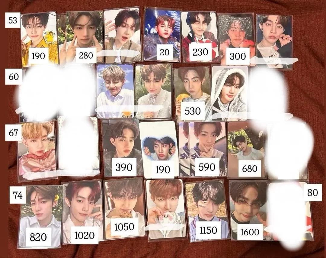 【New】ゼベワン　zb1 ハオ　ジャンハオ　トレカ まとめ売り　バラ売り