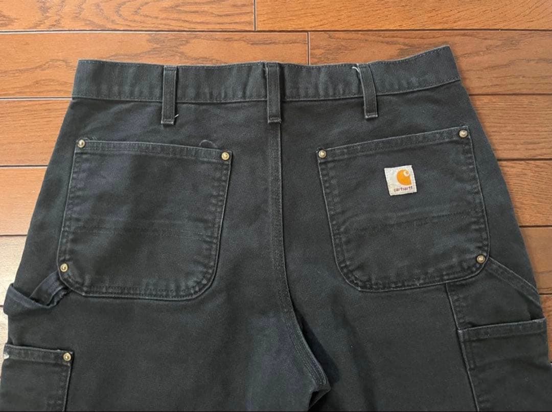 カーハートダブルニー　ブラック　carhartt w34 l30