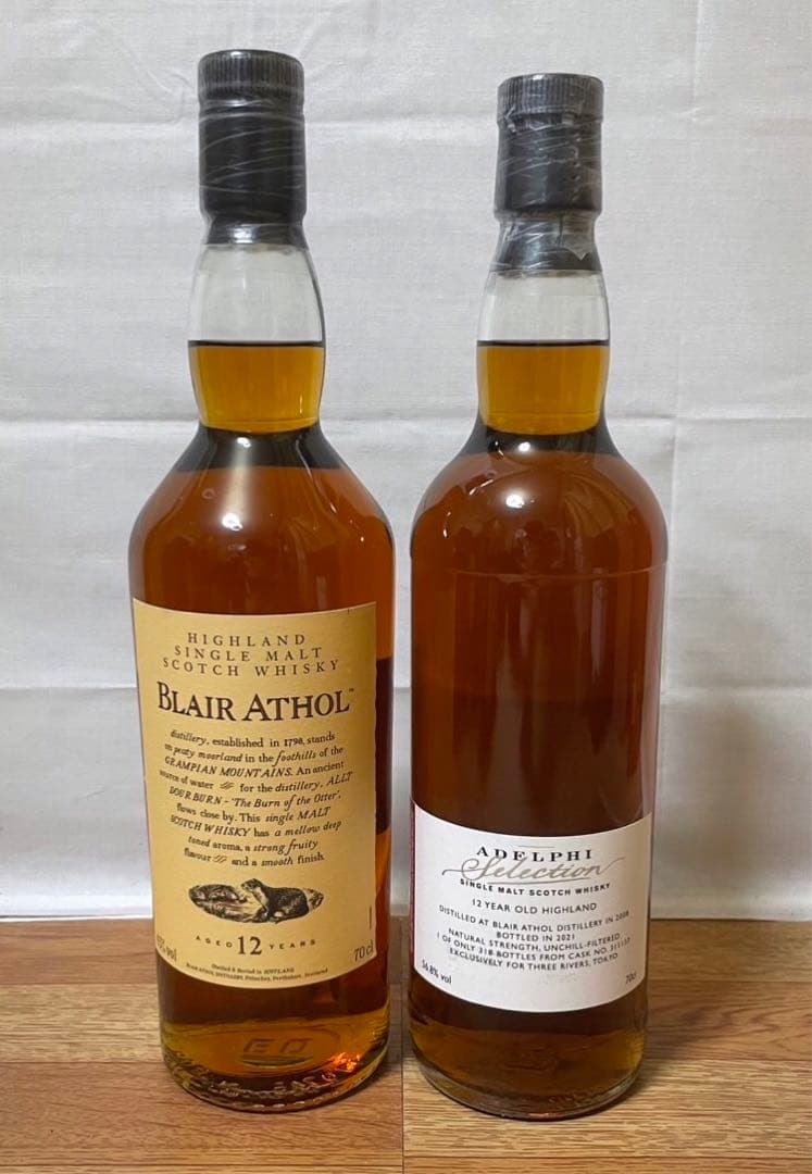 花と動物 ブレアアソール12年&アデルフィ ブレアアソール12年 PX 2本