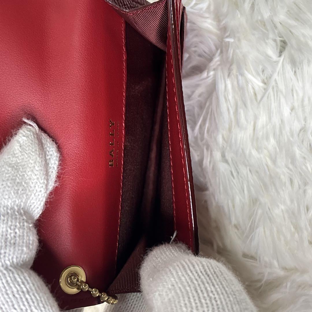 新品　BALLY カードケース　名刺入れ チェーンストラップ付き