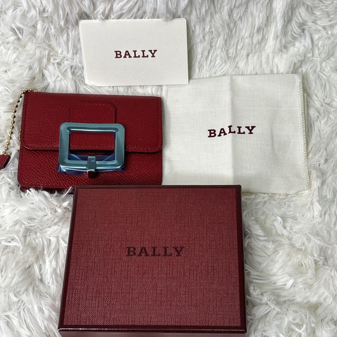 新品　BALLY カードケース　名刺入れ チェーンストラップ付き
