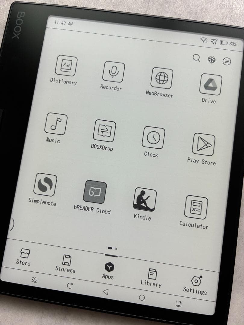 Boox page E-ink 7インチタブレット
