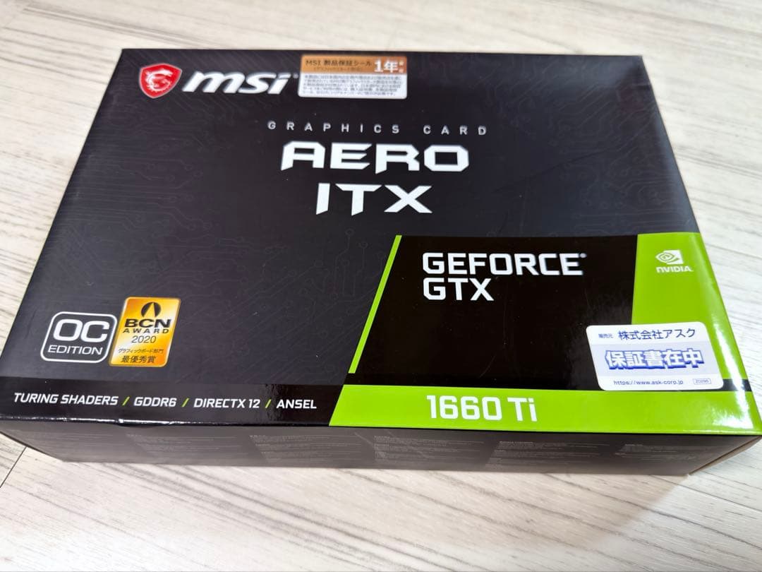 グラフィックボード・グラボ・ビデオカード MSI AERO ITX GeForce GTX 1660 Ti 6G OC