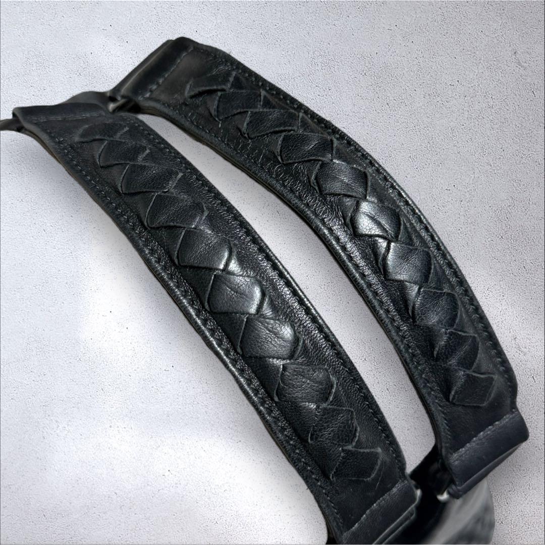 ボッテガヴェネタ カンパーナ ショルダーバッグ イントレチャート ミラー付き 黒