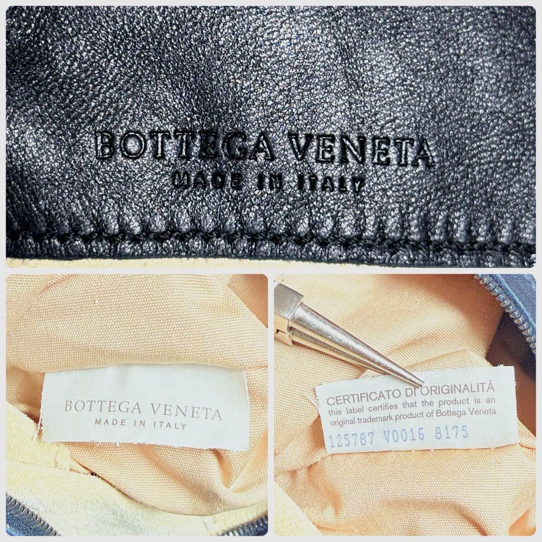 ボッテガヴェネタ カンパーナ ショルダーバッグ イントレチャート ミラー付き 黒