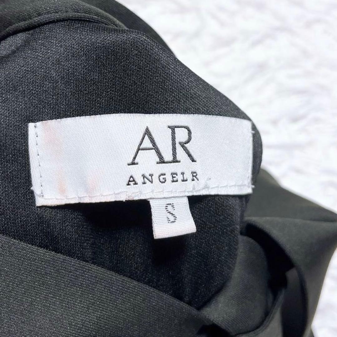 AR エンジェルアール ハイネック リボン タイ ミニ ドレス ワンピース 黒